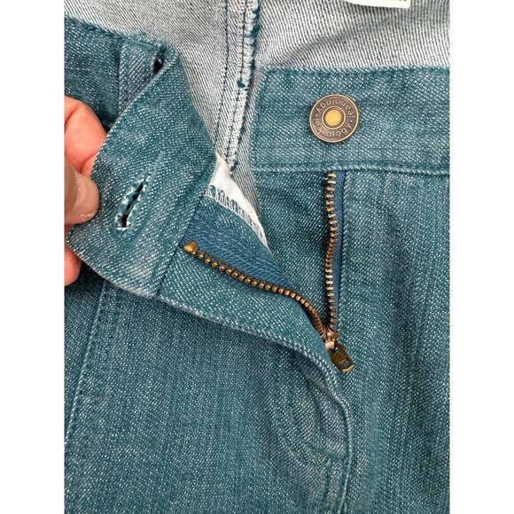 VTG Jeanology Denim Maxi Skirt Western Y2K 90s Boho Flare Teal sz 8 - Picture 7 of 7